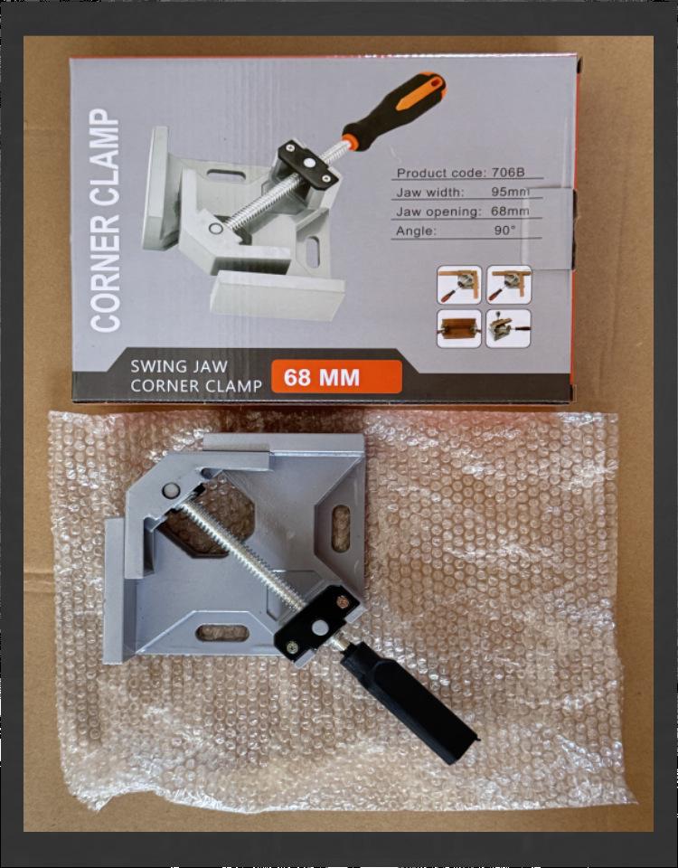 90° Mini Corner Clamp - Right Angle, Quick-Fix for Woodworking, Welding, Picture Frames, Glass, Fish Tanks