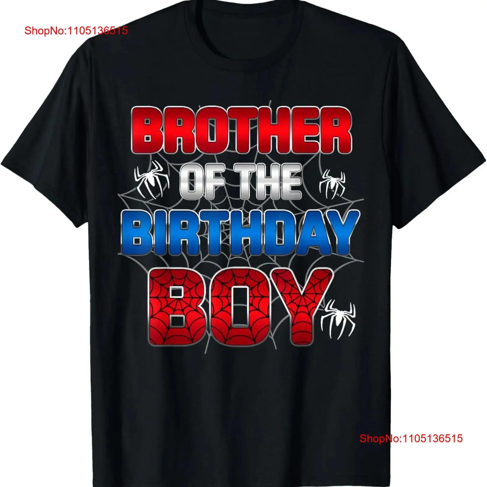 Brother Of The Birthday Boy Matching Spider Family Party T Shirt  vintage Washed Soft Stylish Comfortable Stretched streetwear S разноцветный