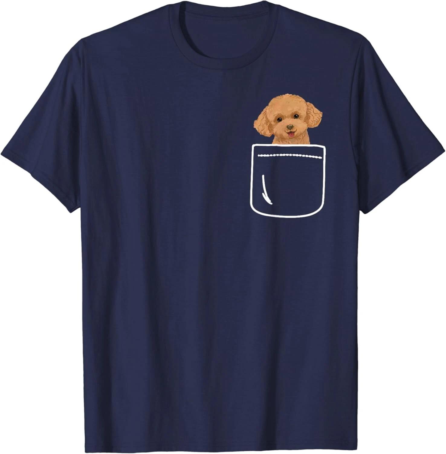 Cute Toy Poodle Dog In Your Pocket T-Shirt Puppy Lover Gift Unisex T-Shirt 2XL
