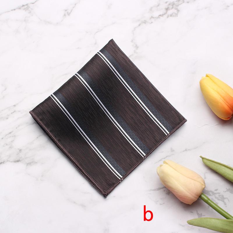 Source Pocket Towel Men'S Polyester Suit Dress Chest Towel Multi-Color Handkerchief Sales Striped Small Square Towel