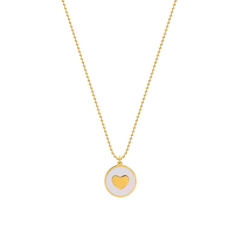 All-Match Five-Pointed Star Butterfly Necklace White Sea Shell Heart Pendant Necklace Female Clavicle trendy