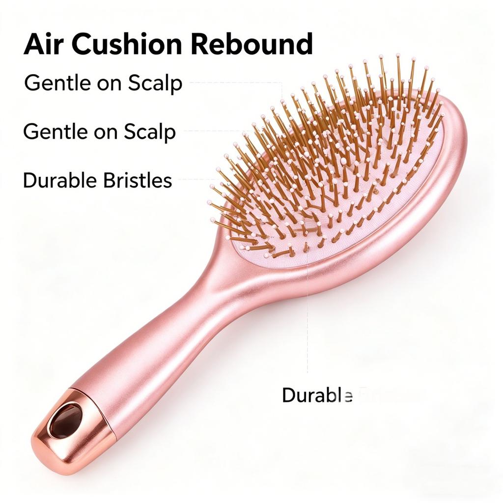 Air Cushion Detangling Hair Brush, Soft Bristles Scalp Massage Comb For Smoothing Frizz, Professional Salon Styling Tool