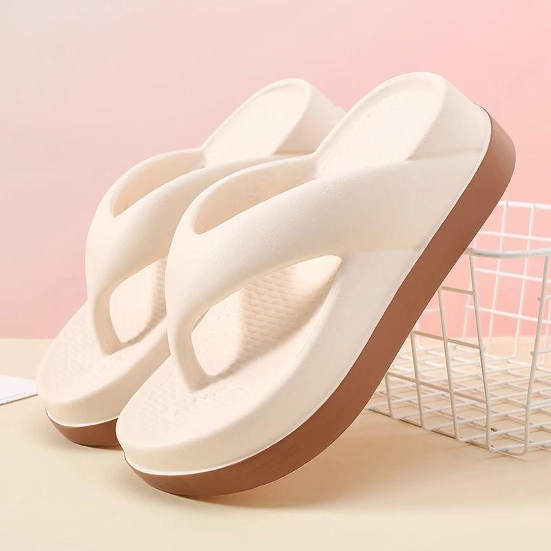 Soft Sole Platform Flip Flops Woman Clip Toe Eva Non-Slip Cloud Slippers Women Summer Thick Bottom Bathroom Slides Sandal