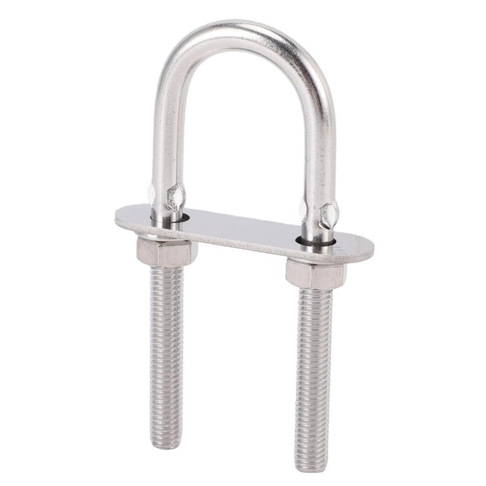 4pcs Premium Round U Bolts Durable Steel U Bolts Versatile U Bolt Hardware  For Boat
