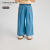 Kids Girl's Casual Loose Denim Long Pants