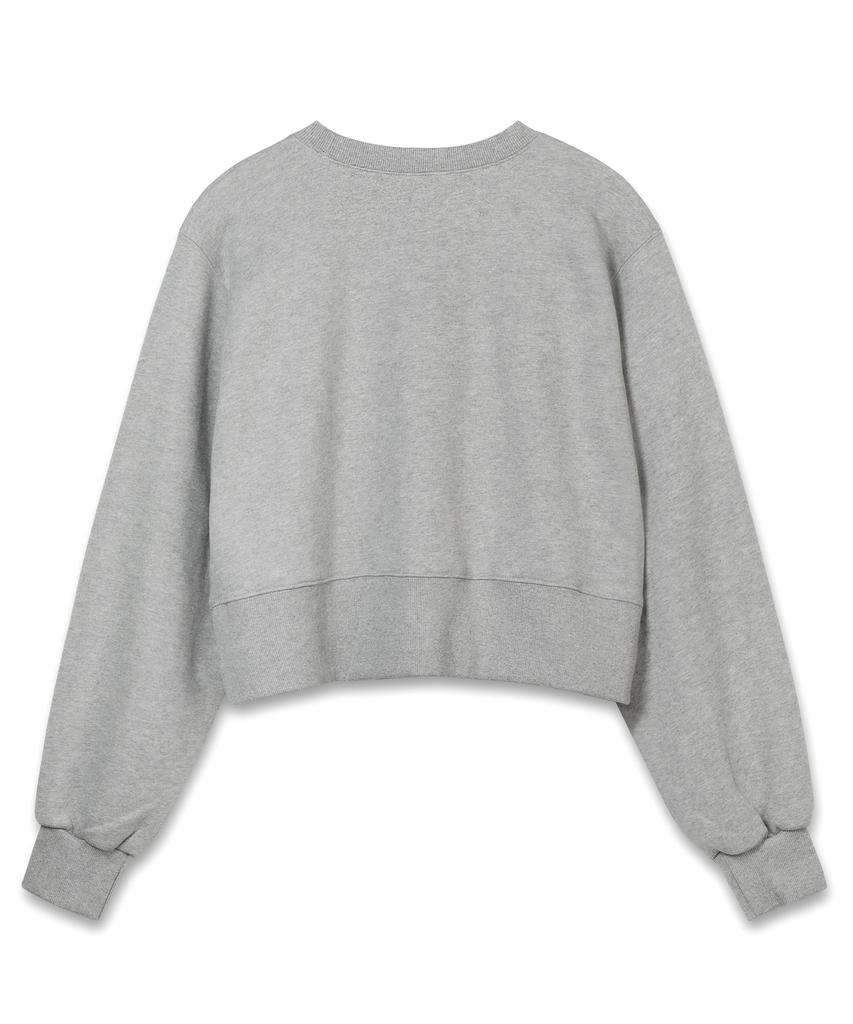 Bikwaieos Cropped Sweatshirt_Melange Gray