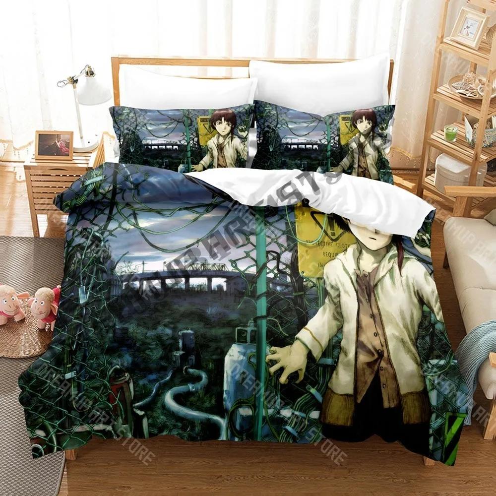 3D Print Serial Experiments Lain Bedding Set Single Twin Full Queen King Size Bed Set Adult Bedroom Duvetcover Sets Anime Bad