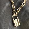 NEU Schloss Anhänger Vorhängeschloss Charm Halskette Kette Damen Schmuck Geschenk