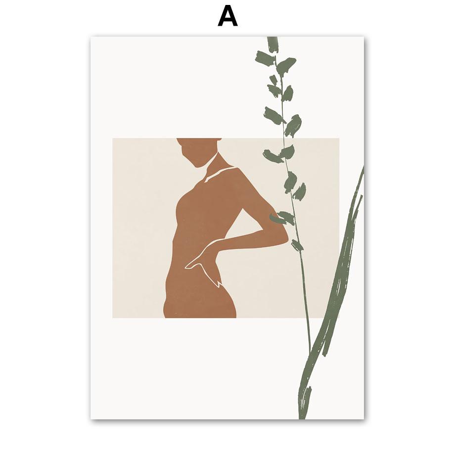 Boho Minimalistisch Sonne Regenbogen Blume Blätter Wandkunst Leinwandbild Abstrakt Nordische Poster Drucke Bilder Für Wohnzimmer Dekoration