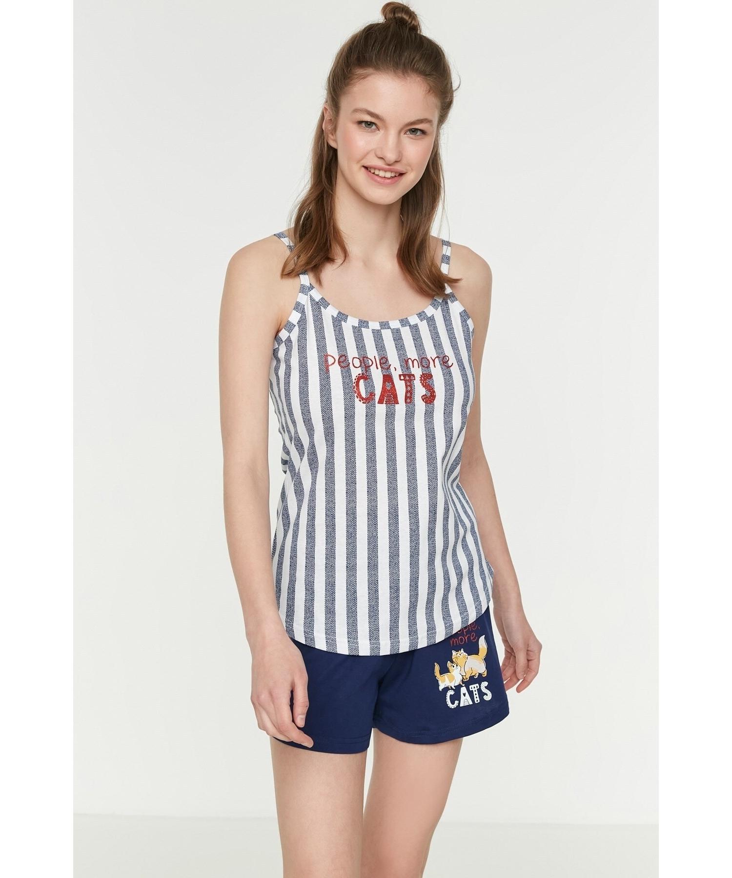 

Rope Suspended Shorts Set Indigo-111066