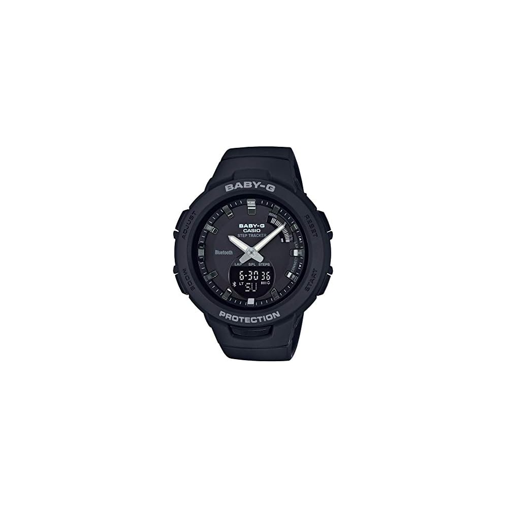 Спортивные часы Casio Baby-G BSA-B100-1AJF с Bluetooth и шагомером для женщин, черные