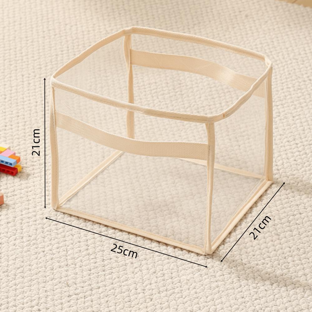 with Handle Doll Storage Basket PVC Stuffed Toys Organizer New Plush Toys Storage  Household Use