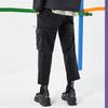 Li Ning Bad Five Série Basketball Côtelé Coupe Ample Pantalon Décontracté Sport Homme Pantalon Noir AKXQ513-1
