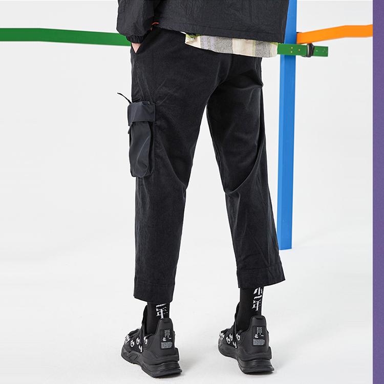 Li Ning Bad Five Série Basketball Côtelé Coupe Ample Pantalon Décontracté Sport Homme Pantalon Noir AKXQ513-1