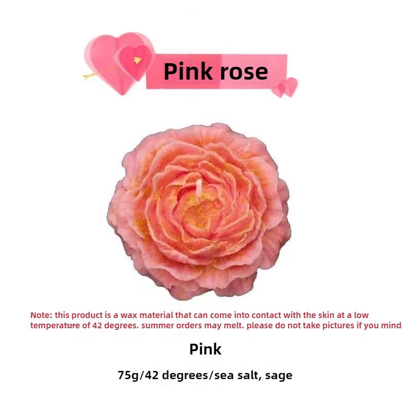 

2pcs Red Rose Gilded Aromatherapy Candle Low Temperature Wax Not Holding Long Term Incense Flirting Romantic Candle Flower