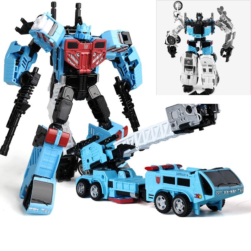 Haizhixing New Robot Car Transformation Toys Anime Devastator Action Figure Aircraft Motorcycle Model Kids Gift KO A103 5 in 1 Poseable Articulated