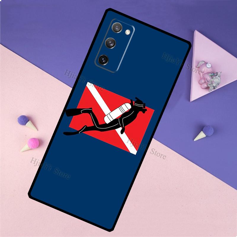 Dive Scuba Diver Shark Diving Cover For Samsung Galaxy S20 FE S8 S9 S10 Plus Note 9 10 Note 20 Ultra S21 Phone Case