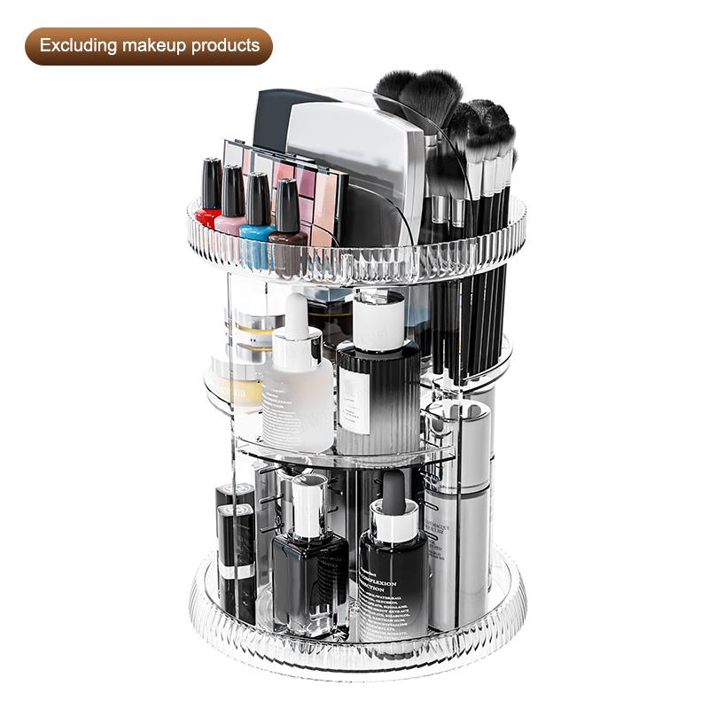 360 Rotating Makeup Organizer For Vanity,Clear Spinning Organizer And Make Up Organizers For Counter
