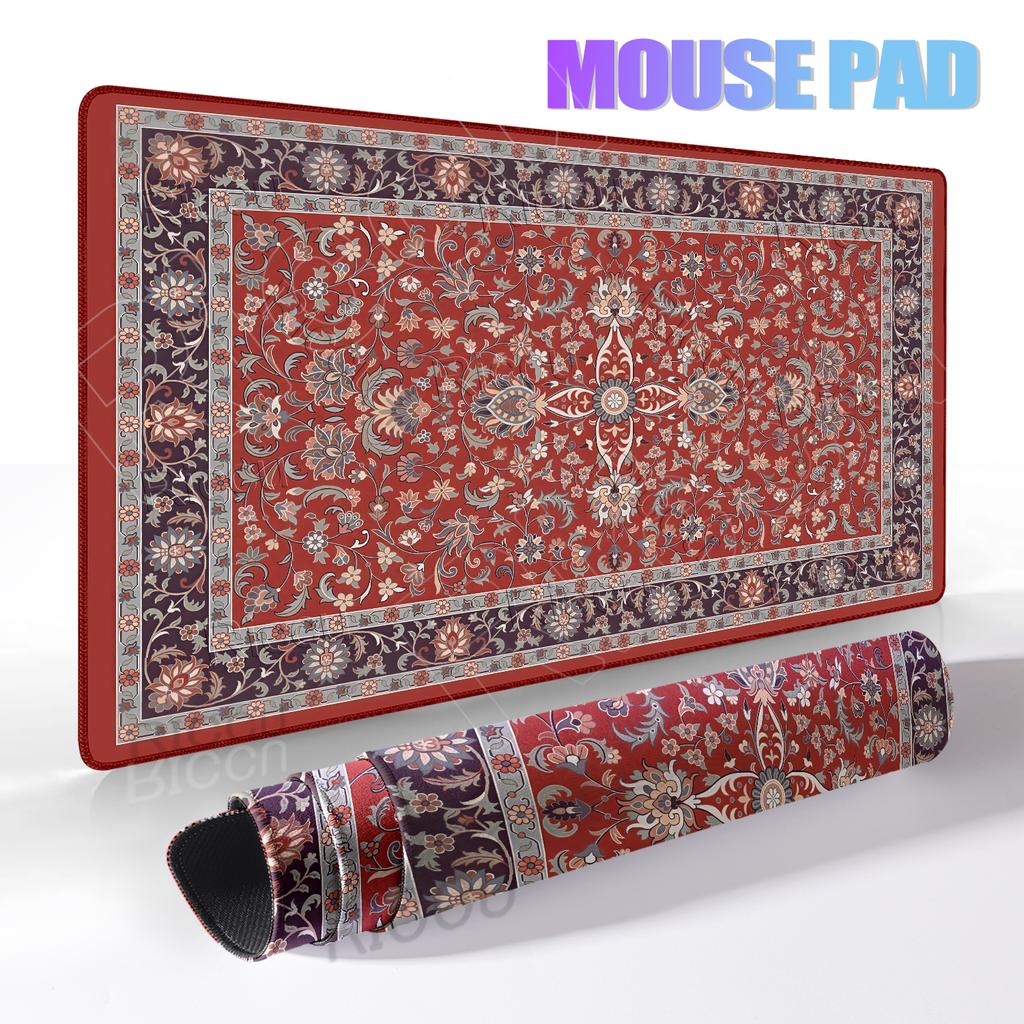 Retro Persian Carpet Pattern Mousepad Computer Gamer Rubber Keyboard Gaming Speed Mousemat Office Desk Accessries Free Shipping