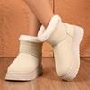 Fashion Casual Embroidery Furry Snow Boots Women 2025 Winter Soft Thick Bottom Fluffy Fur Ankle Boots Warm Plush Slip On Shoes for Woman