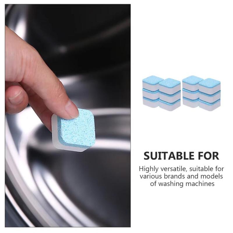 12PCS Washing Machine Sink Cleaning Effervescent Tablets Automatic Roller Sterilization Disinfection Stain Cleaning Tool Descaler