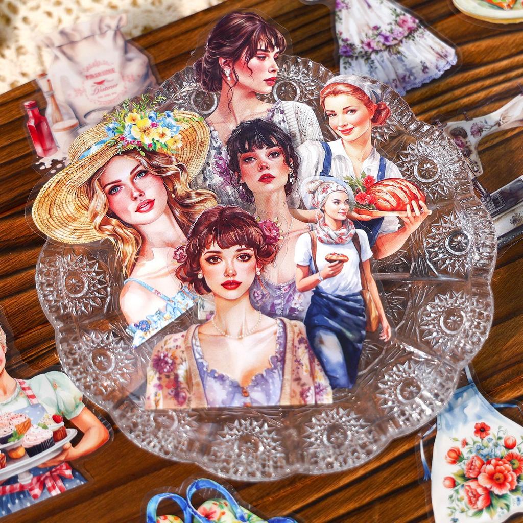 20 pcs Character life landscape Stickers Planner Adhesive Diy Hand Account Diary Album Scrapbooking material