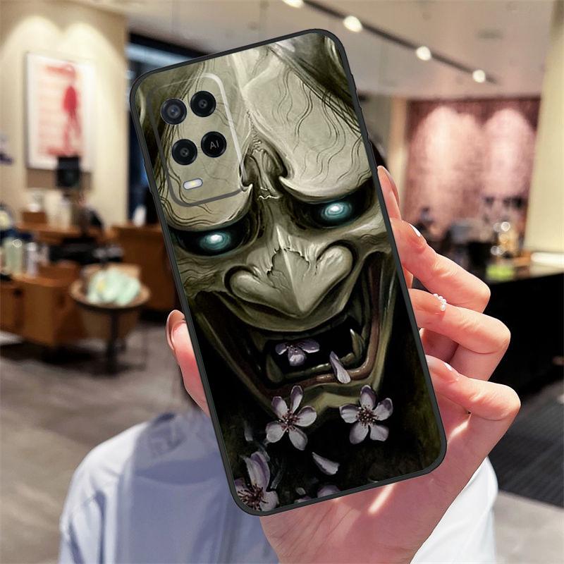Oni Hannya Mask Case For Oppo A78 A98 A79 A18 A38 A58 A40 A60 A80 A16 A76 A96 A15 A74 A94 A54 A17 A77 Cover