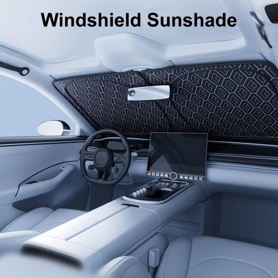 Car Sunshades Front Windshield Sunshade Blocks UV Rays Reduces Heat Accumulation Cooling Car Windshield Cover Fuel Saving Car Accessory