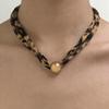 Charm Leopard Choker Bohemia Style Leopard Cloth Strip Necklace Starfish Pendant Necklace  Gift