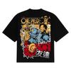 One Piece Luffy Ace Sabo TShirt Men Women Vintage Cotton Anime Graphic Tee Oversized Streetwear Short Sleeve