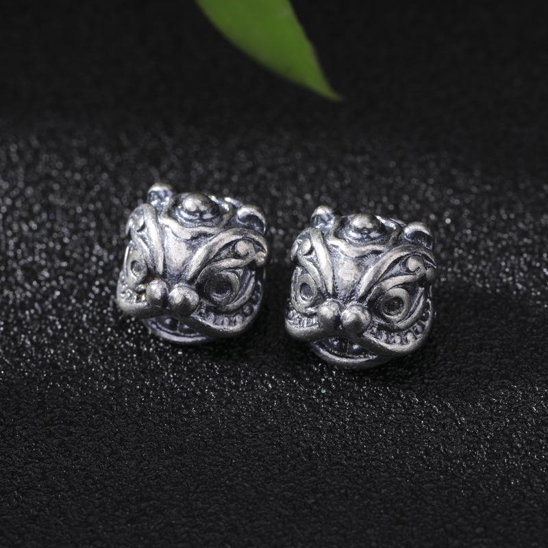 Aged Silver Four-Leaf Clover Pixiu Spacer Beads for DIY Jewelry Necklace/Bracelet