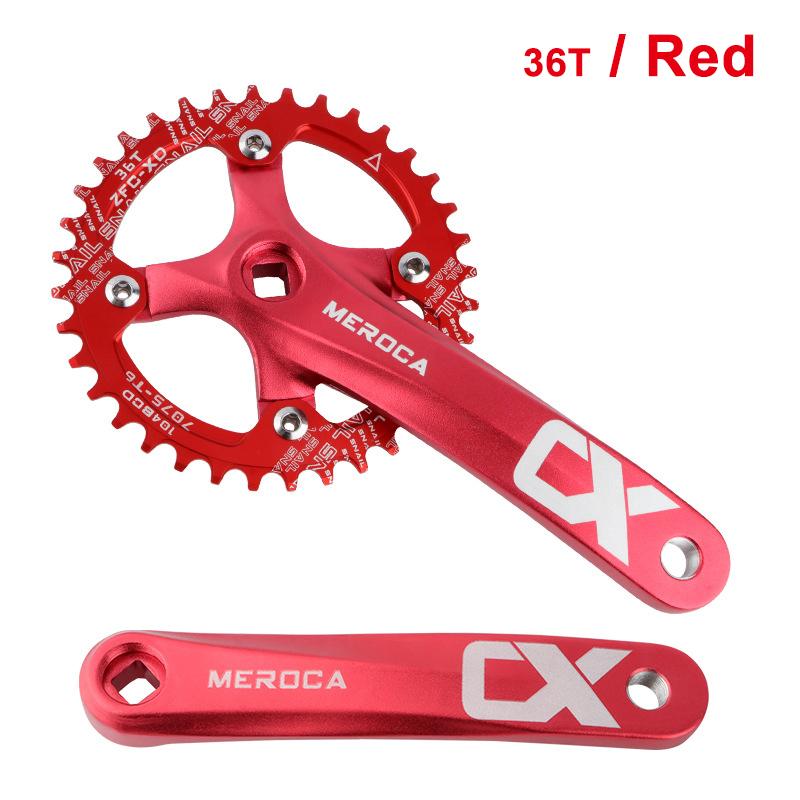 Günstiger Fahrradkurbelsatz aus Aluminiumlegierung Günstiger 104mm BCD Vierkant MTB Mountainbike Kurbelgarnitur 32/34/36/38T