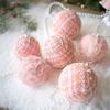 Modern 8/10cm Fluffy Christmas Ball Foam Pink Christmas Hanging Ball Decorative Christmas Balls Ornaments Modern Holiday