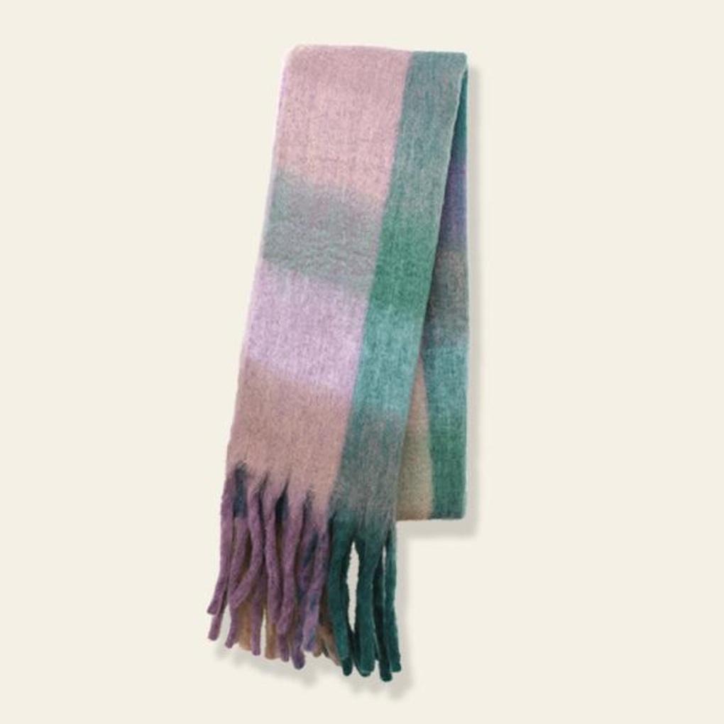 Women's Muffler Neck Warmer Fall Winter Pastel Soft Boucle Scarf 100YBEM