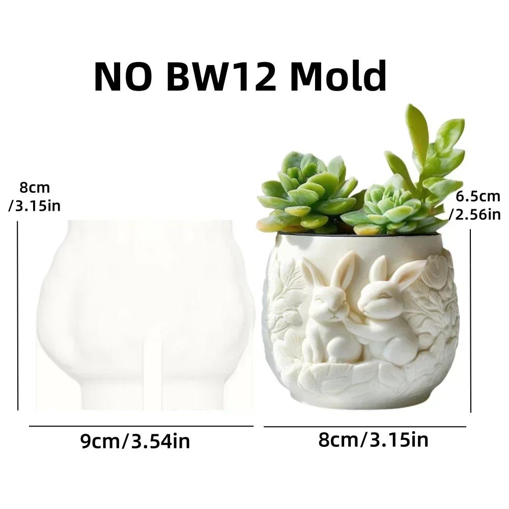 Yak Succulent Plant Flower Pot Resin Silicone Mold Sitting Cute Cow Storage Box Concrete Mould Cow Yak Candle Cup Gypsum Molds
