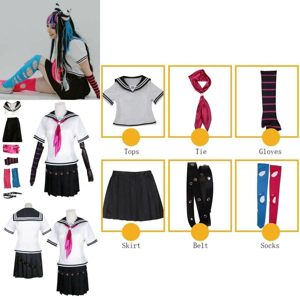 Danganronpa Ibuki Mioda Cosplay Costume Set Stylish Uniform Dress And Wig Combination