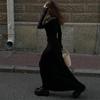 Women's Temperament Slim Round Neck Long Sleeve Dress