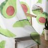 Avocado Frucht Tüll Transparente Fenstervorhänge für Wohnzimmer Das Schlafzimmer Moderne Chiffon Voile Organza Vorhänge Dekor Vorhänge