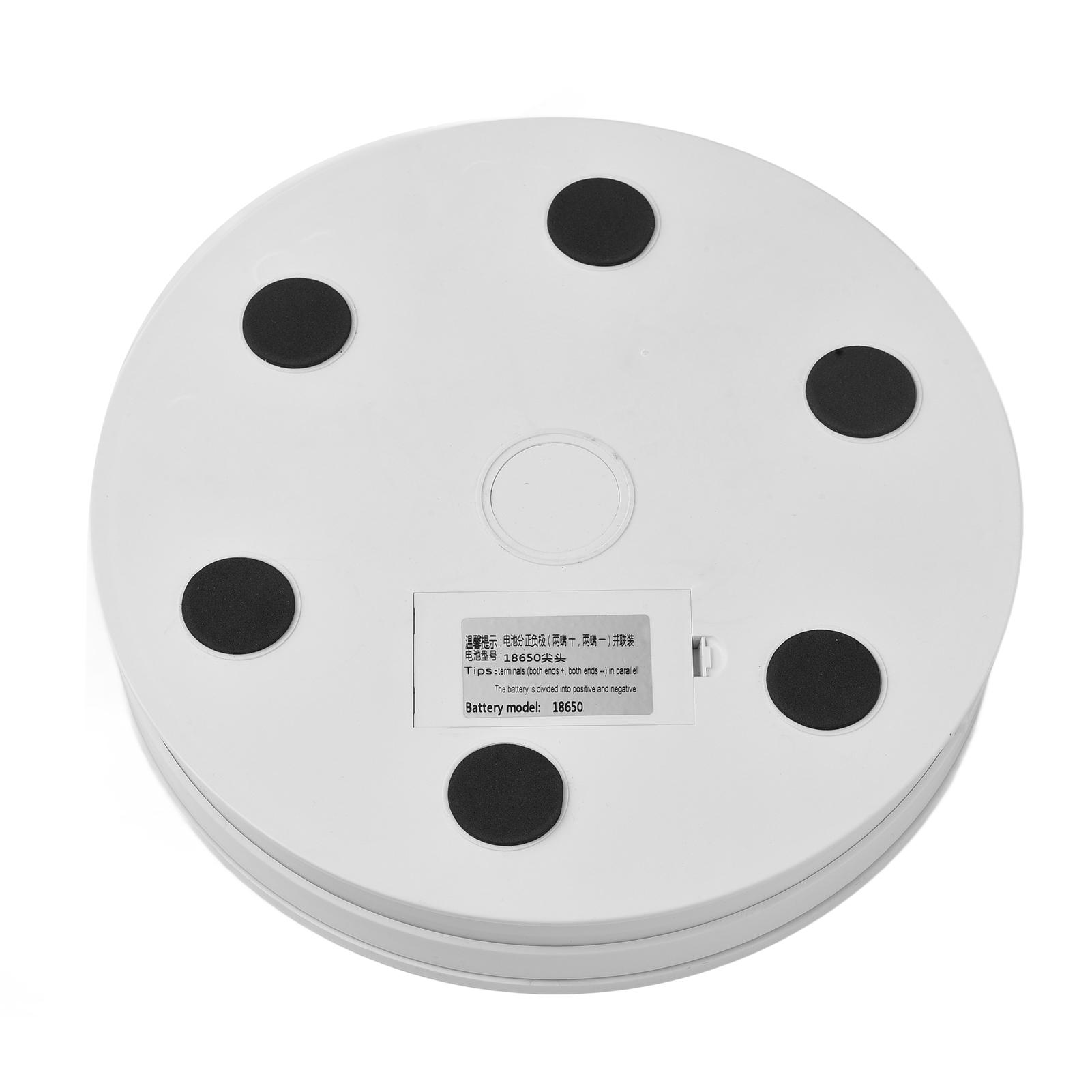 

25 см 10 дюймов Моторизованная вращающаяся подставка для дисплея со светодиодной подсветкой Вращающийся на 360 градусов Электрический фото поворотный стол для белый