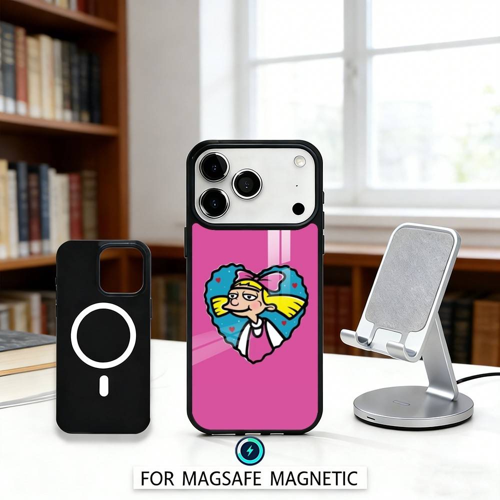 1PC H-Hey A-Arnolds Phone Case For iPhone 17,16,15,14,13,12,Pro,Max For Magsafe Magnetic Wireless Charging