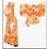 Halloween Print Flared Pants 70s Hippie Retro Headband Boho Trousers Women