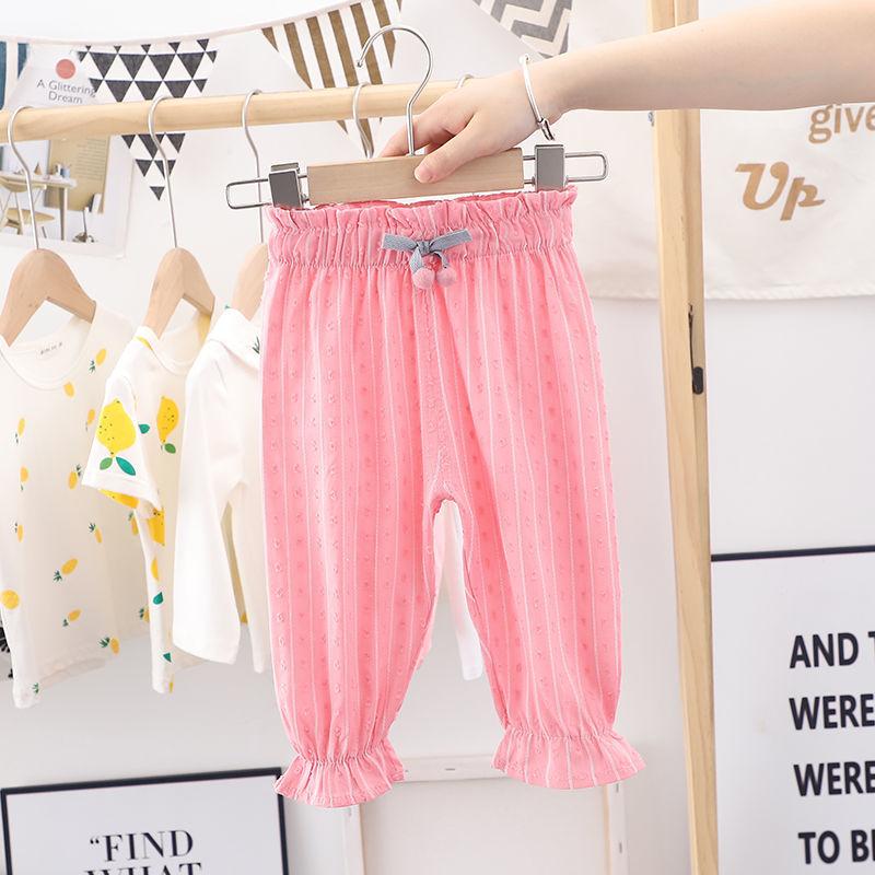 New Summer Pants for Girls Lantern Pants Loose Children's Mosquito Repellent Pants Thin Design for Girls
