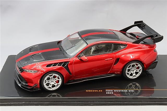 IXO MODELS Ford Mustang GTD 2025 Metallic Dark Red Finished Diecast Model Car MOC344 1/43