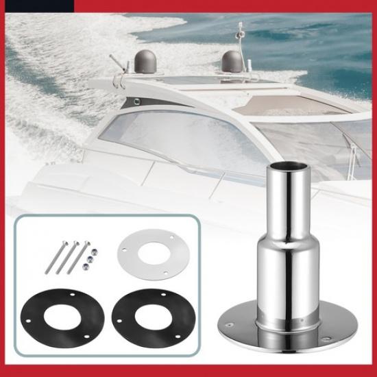 Universal Straight Thru Hull Exhaust Skin Fitting with Screws and Nuts Pack of 1