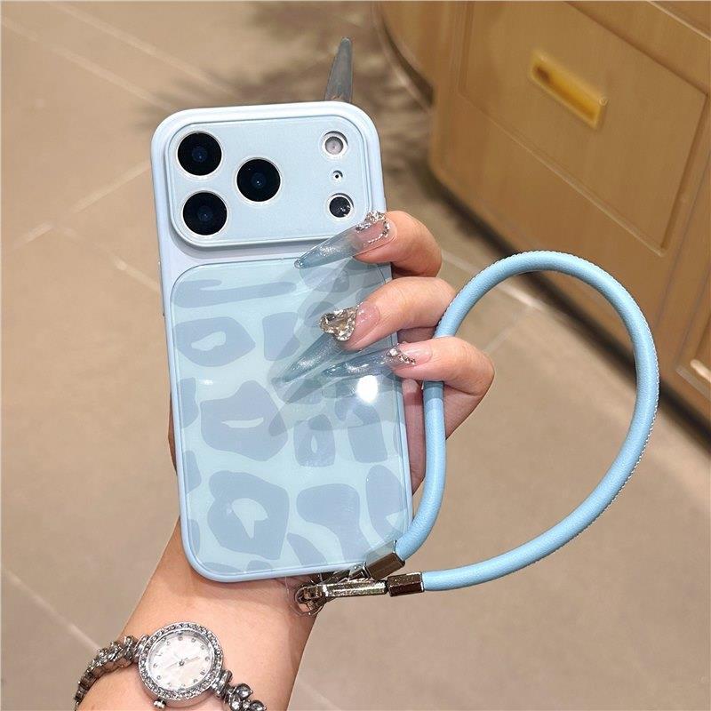 Leopard Print Apple Phone Case: Glass, Liquid Silicone, Solid Color, Drop-Proof Protective Cover for 15 Pro/16/17 AIR