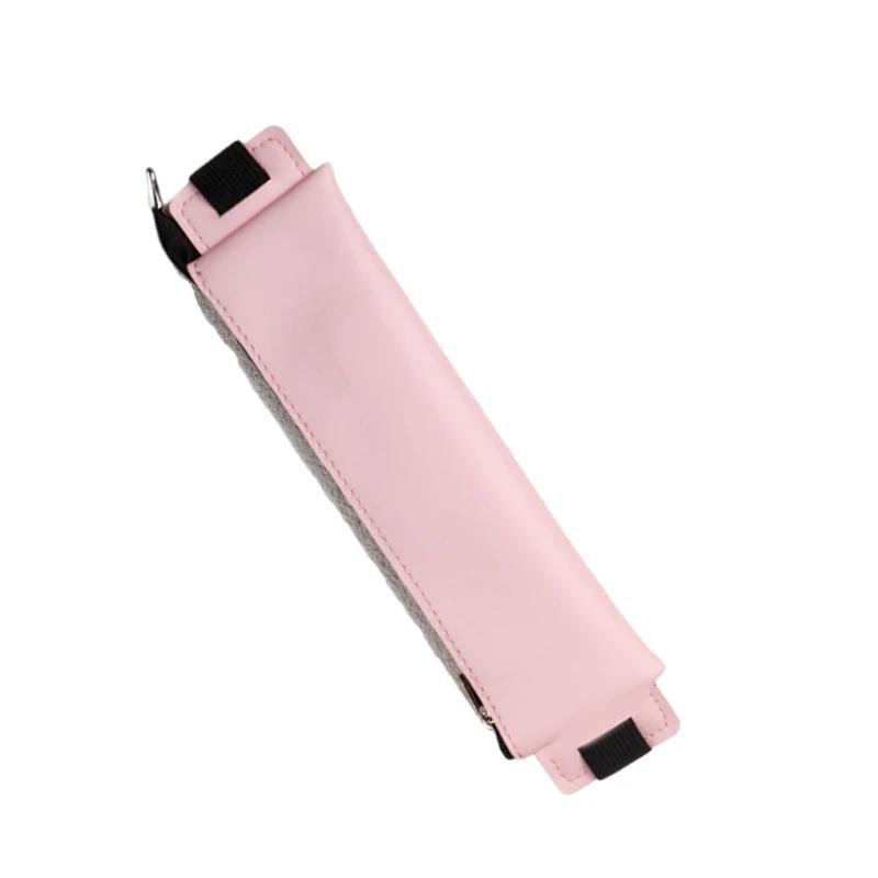 Pen Holder Leather Pen Sleeve Pouches with Adjustable Elastic Bands, Zippered Pen Holder for Notebook, Planner, Journal, F19E