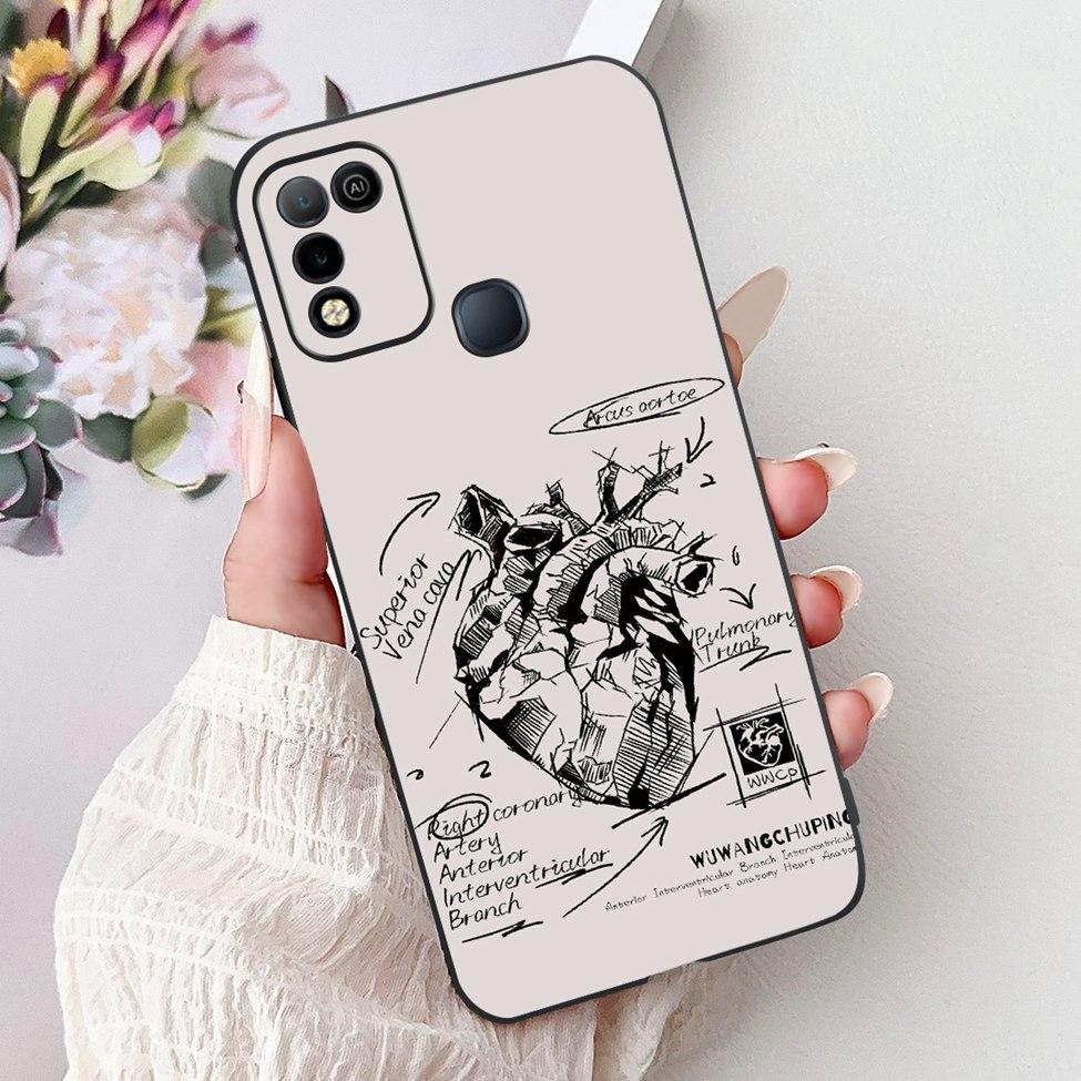 For Infinix Hot 10 X682C 10s X689B 10play X688C Back Cover For Infinix Hot 10 Play Case Shockproof Fashion Cute Cartoon Silicone