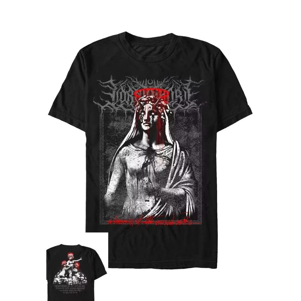 Lorna Shore Angels T-Shirt Peripheral Pattern Printing Summer Luxury Brand Men's and Women's T-Shirts Short Sleeves Tops