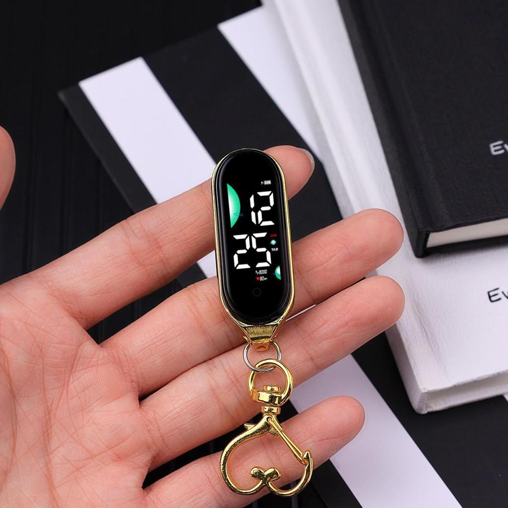 High-Value Luminous Touchscreen Keychain Clock for Students