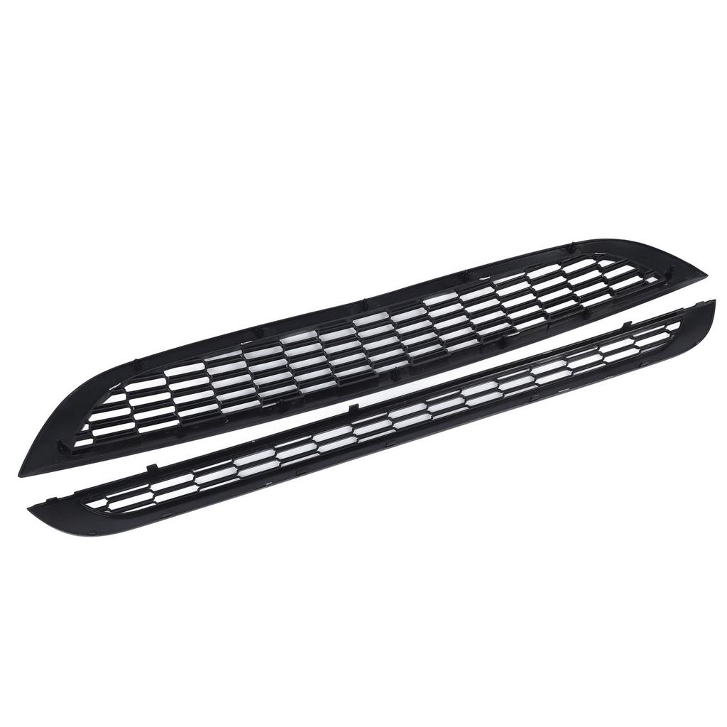 2 Pcs Front Upper Lower Bonnet Mesh Grilles High Strength Bumper Hood Grill Guard for R50 R52 R53 2001 to 2006